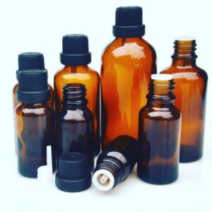5 Amber Cam Şişe / Aroma Kapaklı