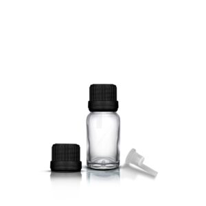 10 ml Şeffaf  Cam Şişe / Aroma Kapaklı