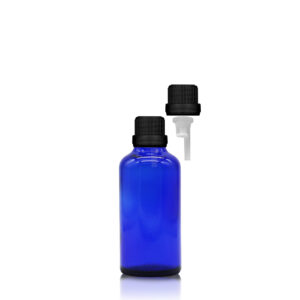 50 ml Mavi Cam Şişe / Aroma Kapaklı