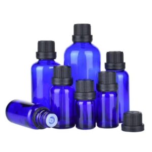 50 ml Mavi Cam Şişe / Aroma Kapaklı
